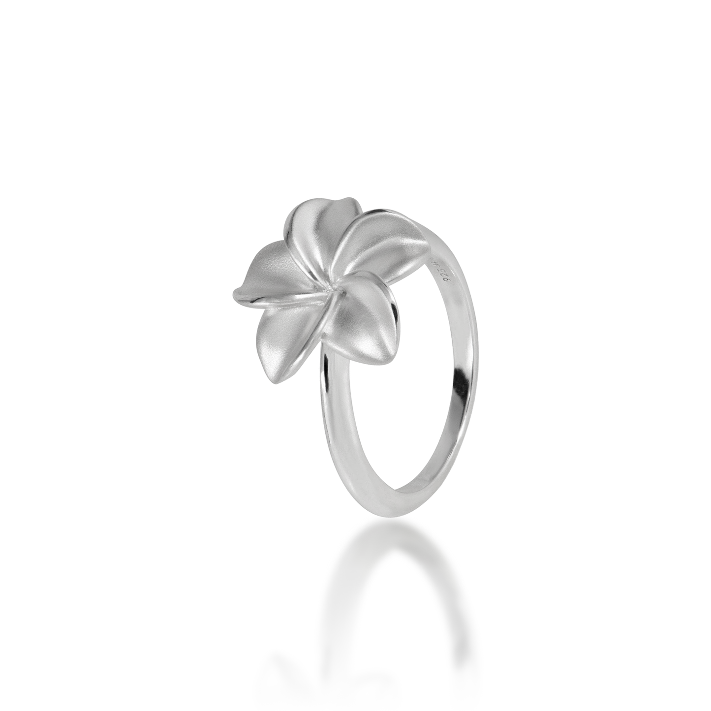 Plumeria Ring in Sterling Silver - 15mm
