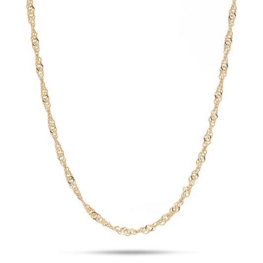 1.5mm Singapore Chain in Gold