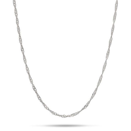 1.0mm Singapore Chain in White Gold