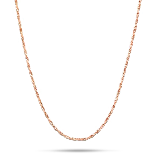 18" 1.0mm Flex Rope Chain in Rose Gold