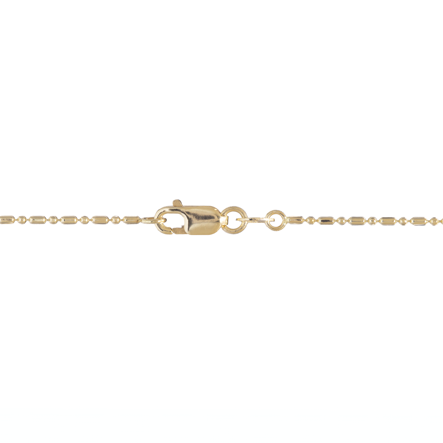 18" 1.0mm Bar Ball Chain in Gold