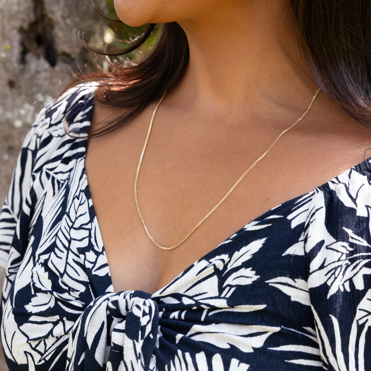 24" Adjustable 1.4mm Espiga Chain in Gold