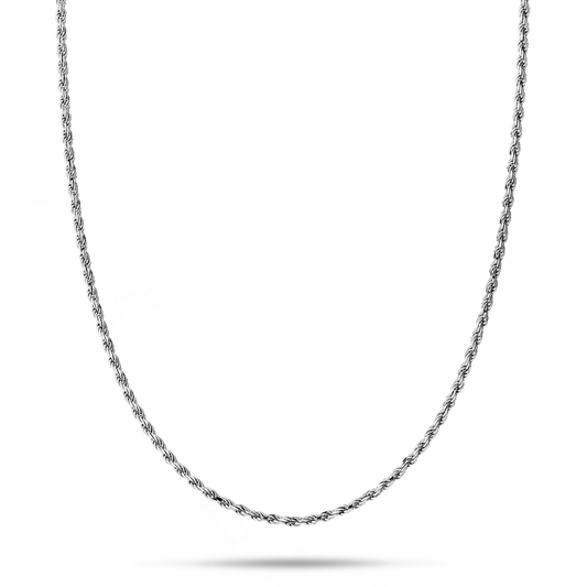 1.0mm Flex Rope Chain in White Gold