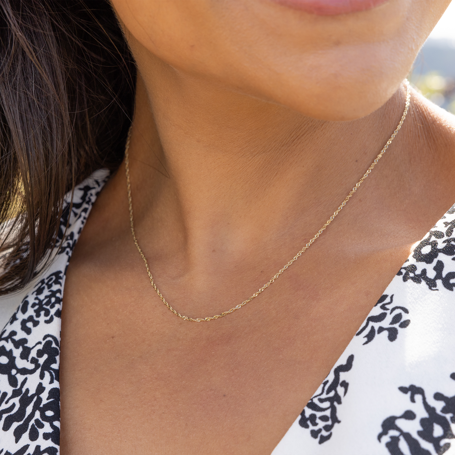 1.0mm Singapore Chain in Gold