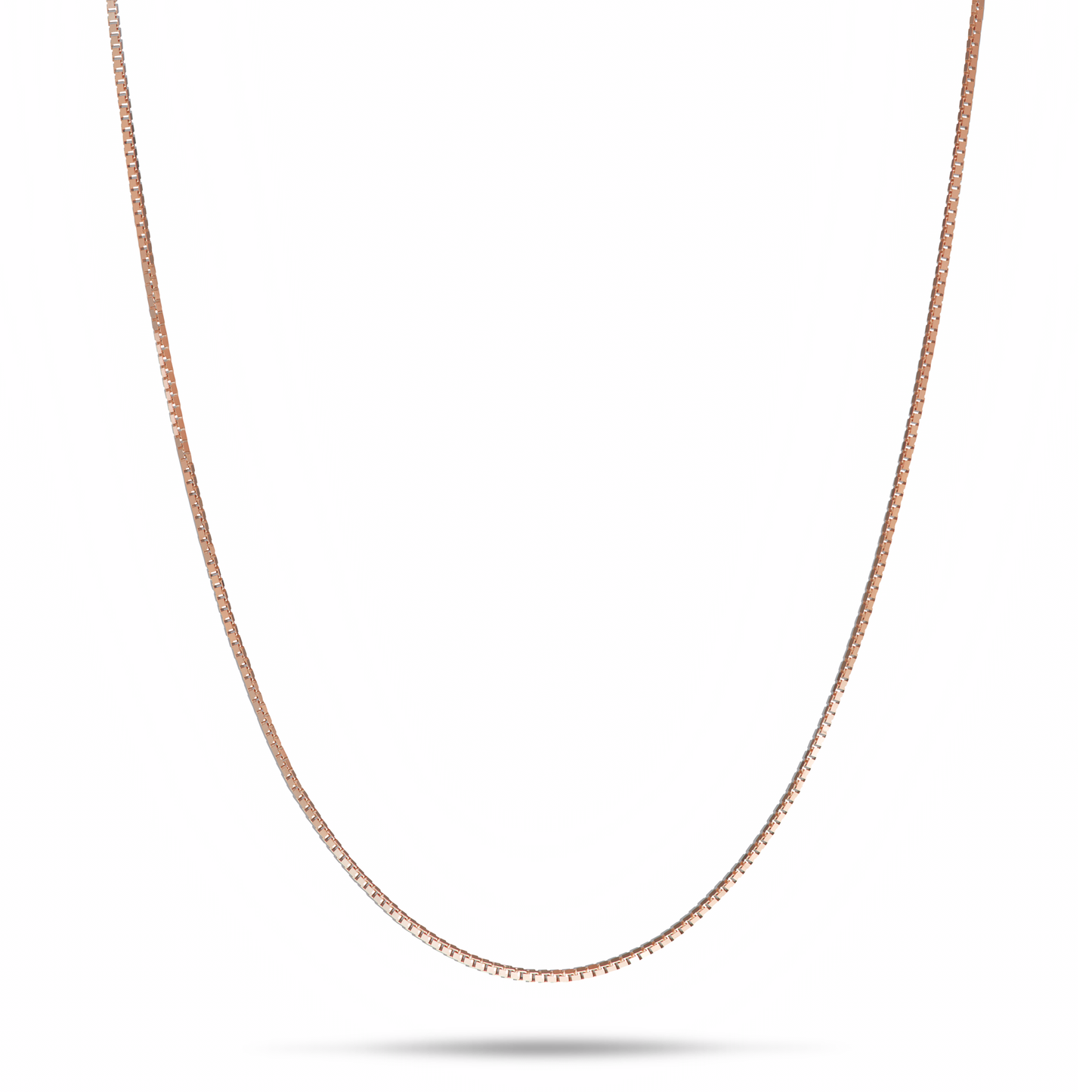 0.6mm Lite Box Chain in Rose Gold