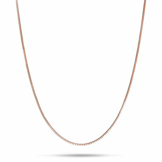 0.6mm Lite Box Chain in Rose Gold