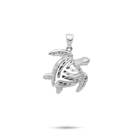 Honu Pendant in Sterling Silver - 19mm