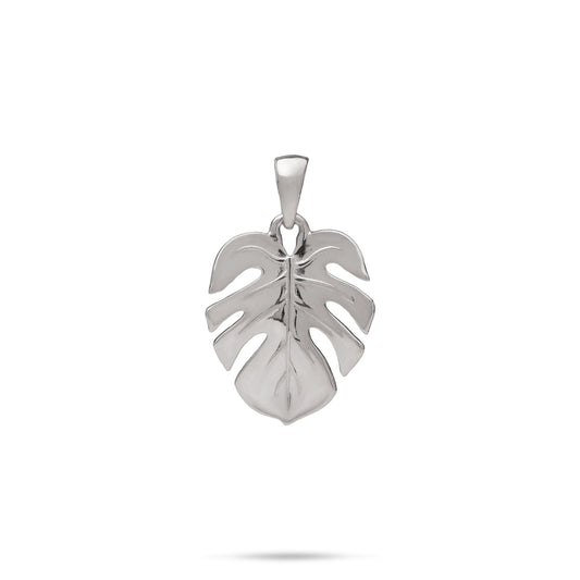 Monstera Pendant in Sterling Silver - 18mm