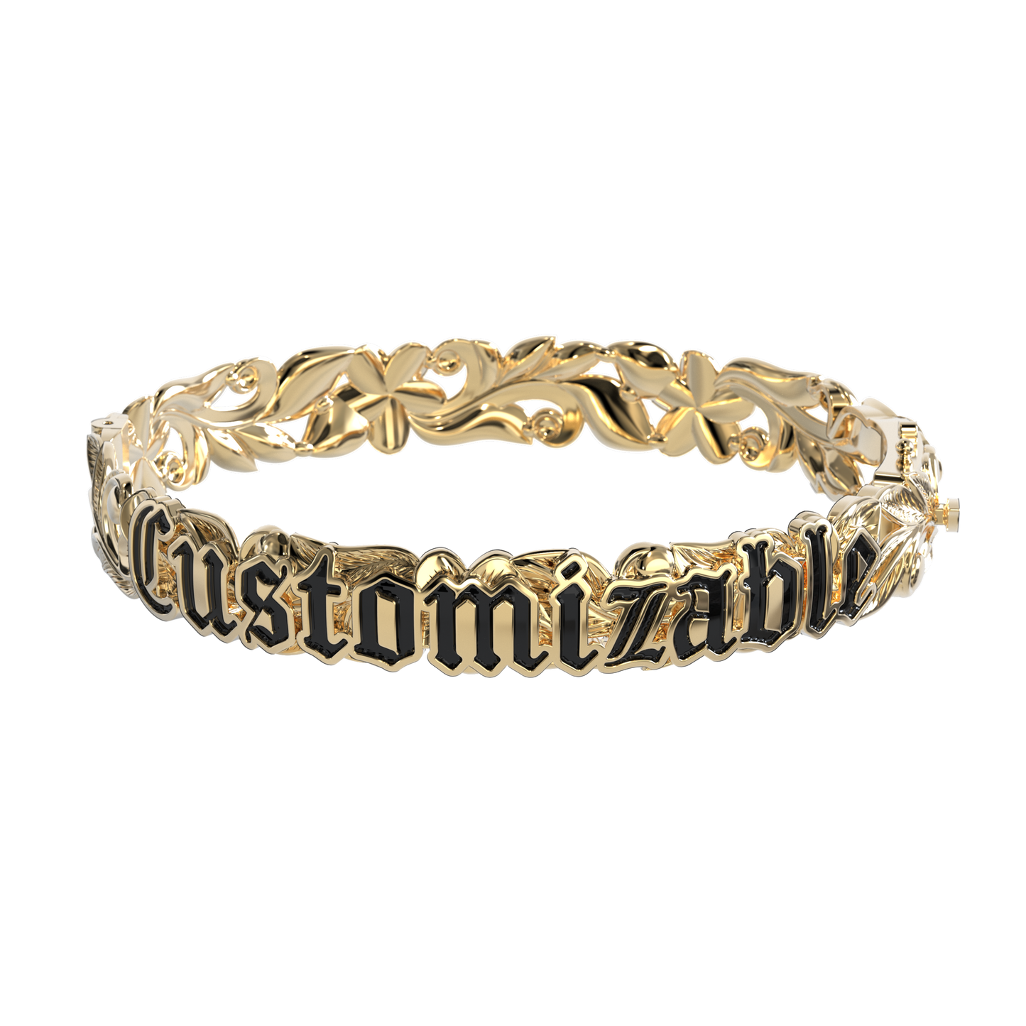 Customizable Hawaiian Hinge Bracelet